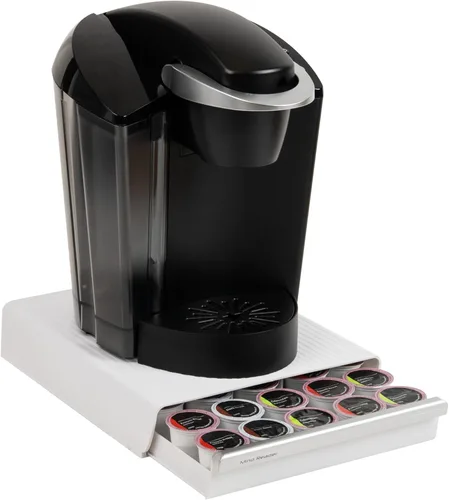 Miniatura 9 de Mind Reader Cajón de cápsulas de café de una sola porción, capacidad de 30 cápsulas, organizador de encimera, 10.5"L x 12.75"A x 2.5"Al, rojo