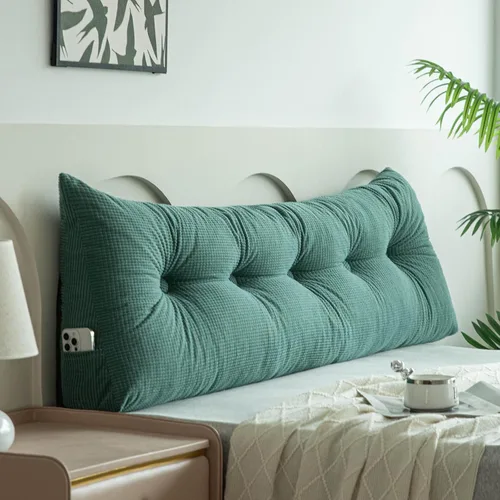 Miniatura 17 de Almohada triangular grande para cabecera de dormitorio universitario, almohadas de cuña para cama individual XL, cojín lumbar para cabecero, cojín