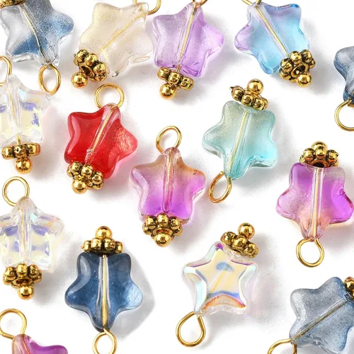 Miniatura 36 de Ipotkitt 100 dijes de cristal colorido con forma de lágrima de cristal facetado para hacer aretes, collares, joyas