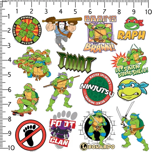 Miniatura 2 de TMNT Teenage Mutant Ninja Turtles - Paquete variado de 100 calcomanías de vinilo grandes de lujo, para laptop, botella de agua, álbumes de recortes