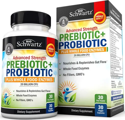 Miniatura 10 de Prebióticos y probióticos avanzados para mujeres y hombres, salud inmunológica, digestiva e intestinal con L. Reuteri, fibra de inulina, enzimas