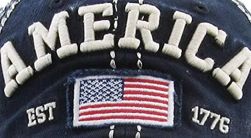 Miniatura 4 de Gorra de béisbol ajustable con diseño de águila de Estados Unidos de América