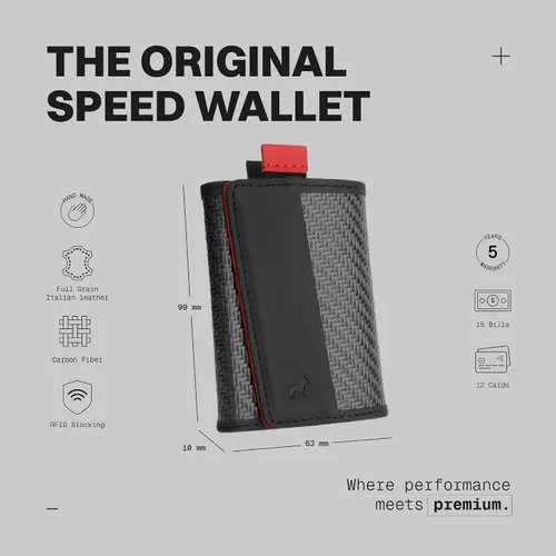 Miniatura 29 de The Frenchie Co. - Cartera - Cartera delgada de piel plegable - Protección de bloqueo RFID con múltiples ranuras para tarjetas y ventana