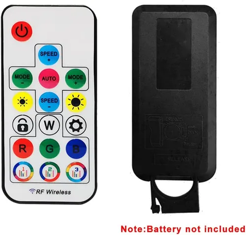 Miniatura 6 de DC5-24V 17Keys Music Led Controller 3Pin Mini RF Remote para WS2812B WS2811 5050 RGB Tira direccionable individualmente 358 modos