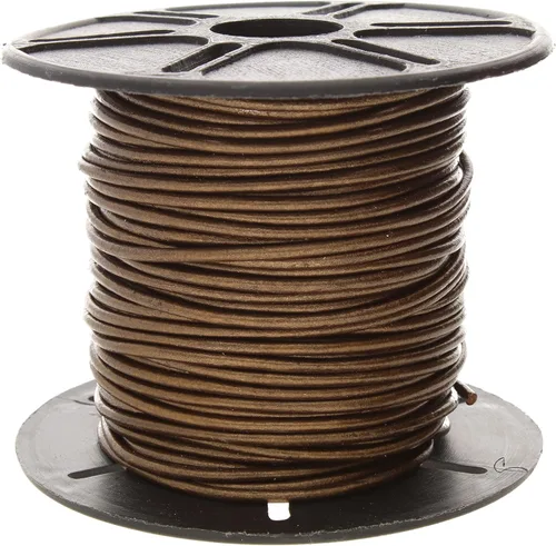Miniatura 13 de The Beadsmith Cordón de cuero – Negro – Bobina de 0.039 in – 5 yardas/14.8 ft – Tanga de cuero indio ideal para trenzar, cuentas, collares, cordones