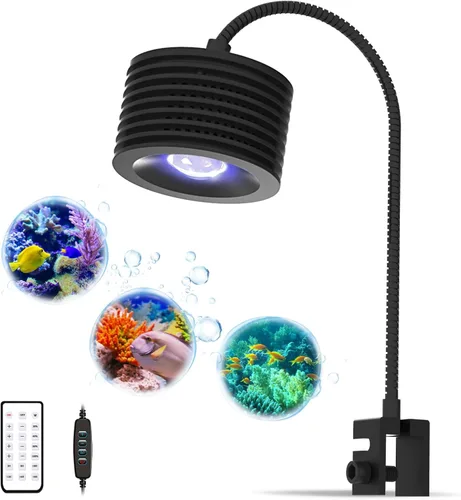 Miniatura 9 de Lominie - Luz LED para acuario de espectro completo, luz de tanque de peces de agua dulce y agua salada para coral, arrecife, tanque de nano acuario