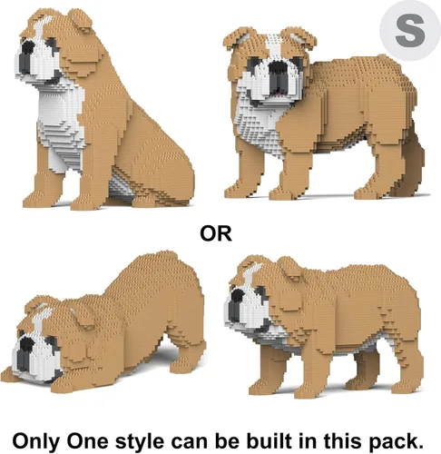 Miniatura 2 de JEKCA Bulldog inglés 4 en 1 paquete 01S-M04 Bloques de construcción de plástico para perros Edad 14 +