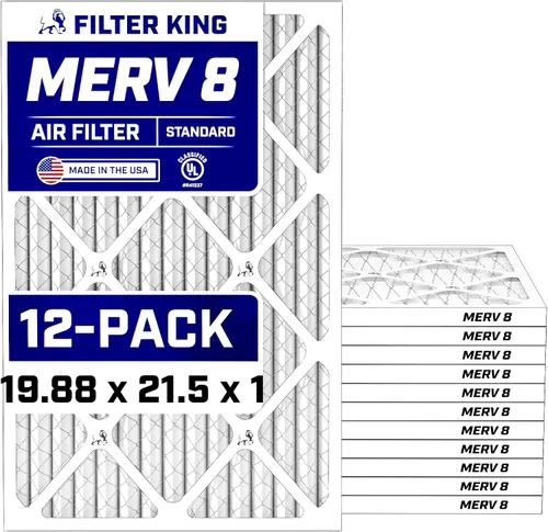 Miniatura 296 de Filter King Filtro de aire de 5.88 x 12.13 x 1 (MERV 8) (paquete de 12) filtros de horno de CA para control de polvo y alergias, fabricados en EE.