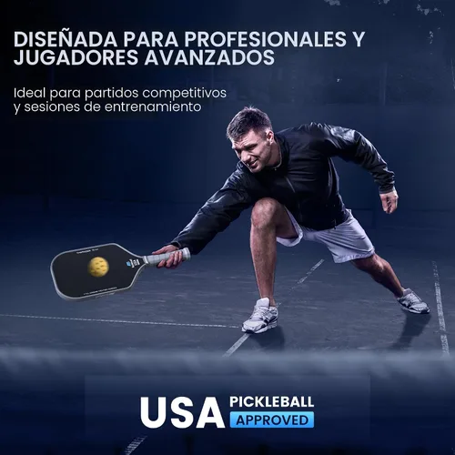 Miniatura 6 de Paletas de pickleball de fibra de carbono aprobadas por USAPA de nivel profesional para jugador agresivo y ofensivo, raqueta de pickleball con Fibra