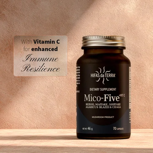 Miniatura 7 de HIFAS DA TERRA Mico-Five - Cápsulas complejas de hongos - Suplemento de apoyo inmunológico - Mezcla de extracto de Reishi, shiitake, maitake, chaga