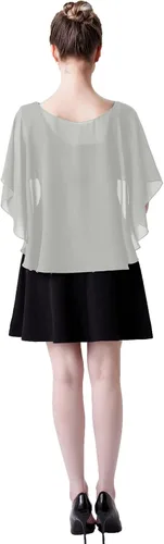 Miniatura 5 de Capelets de gasa para mujer, chales y envolturas suaves para vestido de noche, boda, capa Bole