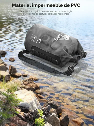 Miniatura 3 de HEETA Bolsa Seca Impermeable para Mujeres y Hombres, 5L/10L/20L/30L/40L Tapa Enrollable Bolsa de Almacenamiento Seca Ligera Mochila con Funda
