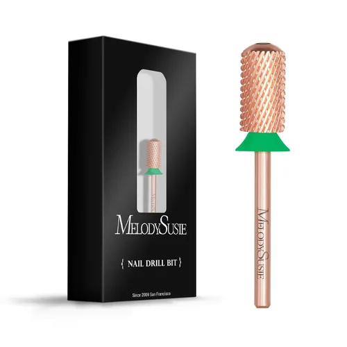 Miniatura 17 de MelodySusie Brocas de uñas de seguridad, brocas de carburo de 2,38 mm de barril grande y parte superior redonda y suave, adecuadas para manicura
