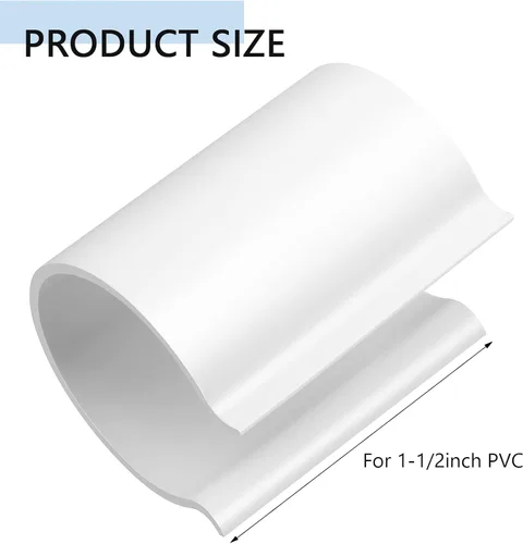 Miniatura 3 de Jetec 16 clips blancos para cubierta de piscina para piscinas sobre el suelo, abrazaderas de PVC para piscina, clips de cubierta de protección