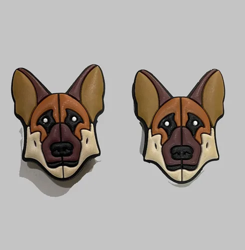 Miniatura 3 de Damorr Dog Croc Charms German Shepherd Yorkshire Yorkie Compatible with Croc Clogs (2 pack)
