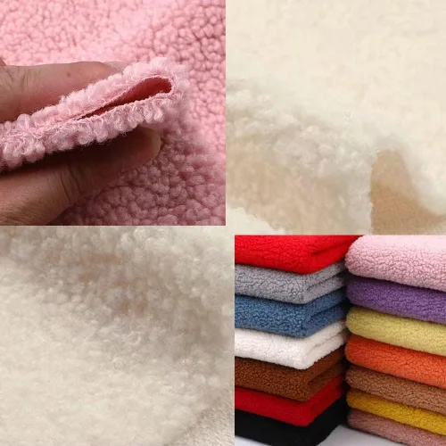 Miniatura 5 de Tela de forro polar Sherpa de piel de cordero, material con forro térmico, materiales de costura para abrigos, suéteres, mantas, sombreros, muñecas
