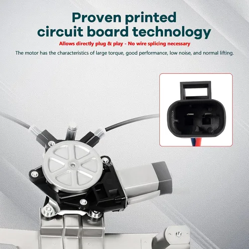 Miniatura 3 de Elevalunas eléctrico trasero izquierdo lado del conductor con motor para Pontiac Grand Prix para 2004-2008,15869655,748-266