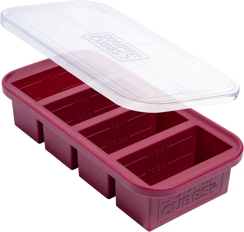Miniatura 11 de Souper Cubes Bandeja de Silicona para Congelador de 1 Taza con Tapas, Perfecta para Almacenar Caldo, Sobras, Arroz, Salsa y Más, Moldes de Silicona
