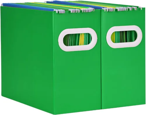 Miniatura 12 de Organizador de archivos colgante, organizador de carpetas de archivos de cartón para tamaño carta, caja de almacenamiento de documentos