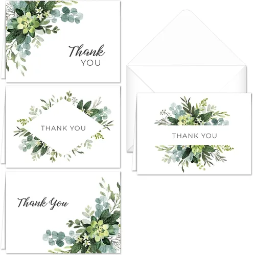 Miniatura 9 de Boho Spirit tarjeta de agradecimiento surtidas – Set de 36 interior en blanco – 6 Diseños interior en blanco – de tarjetas con sobres blancos