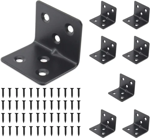 Miniatura 10 de Soporte de esquina de acero inoxidable resistente, soporte de estante en forma de L, soporte de esquina de 90 grados, articulación grande, ángulo
