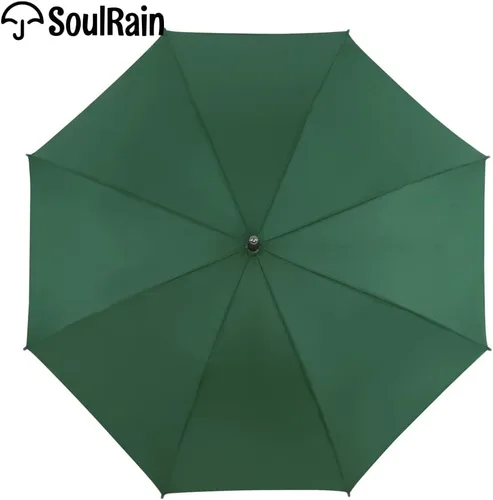 Miniatura 2 de SoulRain Paraguas de arco clásico con mango de madera de 48 pulgadas, apertura automática, resistente al viento, irrompible, paraguas de lluvia