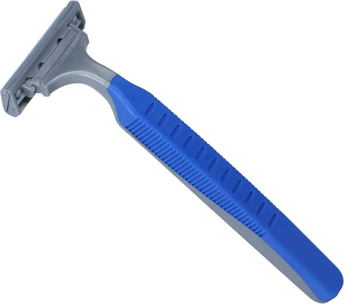 Miniatura 5 de Amazon Basics Maquinillas de afeitar desechables giratorias de doble hoja con agarre de goma para un gran agarre cuando están mojadas, aptas