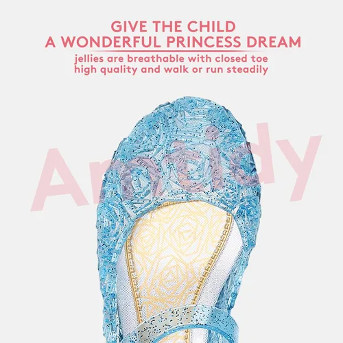 Miniatura 2 de Amtidy - Zapatos bajos tipo princesa inspirados en disfraces de Frozen, Elsa y reina de nieve, para niñas, sandalias para cumpleaños