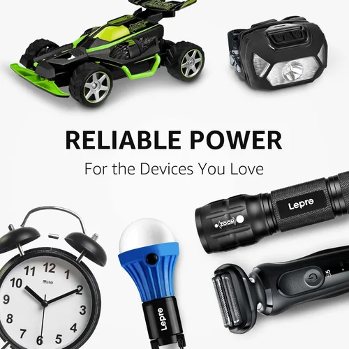 Miniatura 7 de Lepro - Paquete de 100 pilas AAA, pilas triple A con potencia ultra duradera – Alto rendimiento, 1.5V a prueba de fugas, pilas alcalinas AAA