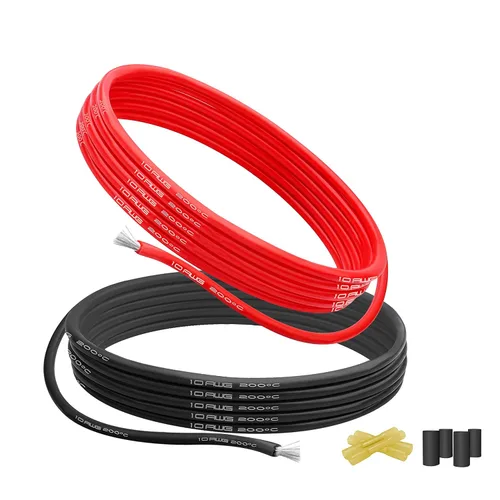 Miniatura 9 de Cable eléctrico 4 AWG calibre 4 UL1015, longitud de 19.7 pies (9.84 pies negro y 9.84 pies rojo), cable de cobre estañado, adecuado para sistemas