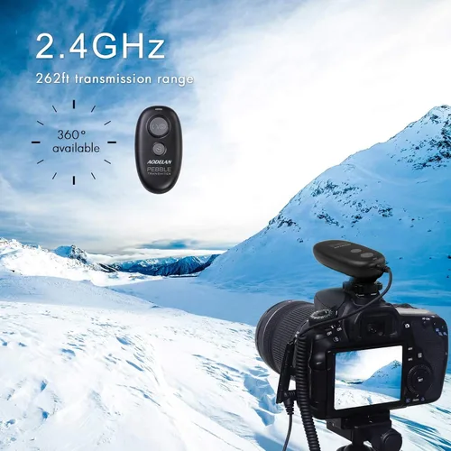 Miniatura 3 de AODELAN Disparador inalámbrico remoto para cámara compatible con Canon EOS R, RP, 200D (SL2), 250D (SL3), T7, T6, 6D Mark II, 7D Series, M6; Olympus