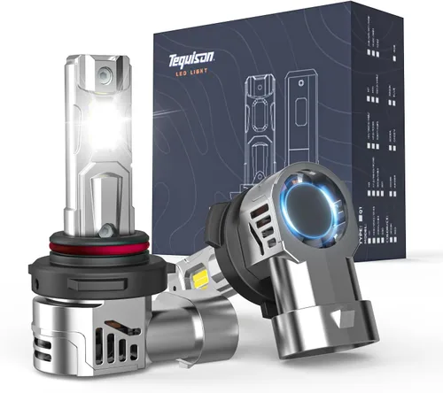 Bombillas 9005/HB3, 50000 lm ultra brillantes 6500 K blanco frío con ventilador de enfriamiento de 14000 RPM, listo para usar, luces antiniebla,