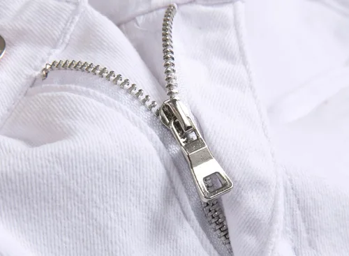 Miniatura 8 de OIIIO - Jeans elásticos rasgados de ajuste regular para hombre