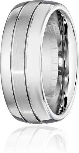 Miniatura 2 de Triton - Alianza de boda de tungsteno cepillado de 0.315in para hombre