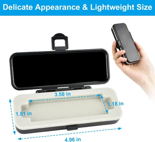 Miniatura 7 de iGuerburn Estuche Duro Solo para KardiaMobile 6L / 6L Max, Estuche Personal de EKG de 6 Conducciones KardiaMobile, Seguro de Llevar y Proporciona