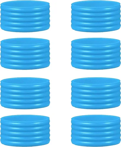 Miniatura 11 de 15 colores disponibles Buena elasticidad 8-45 piezas de raqueta de tenis/paletas de pickleball/squash anillo de silicona raqueta agarre bandas 8