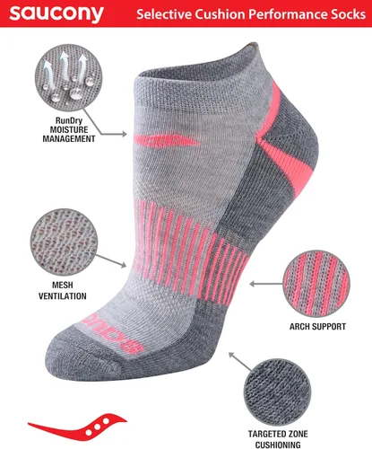 Miniatura 2 de Saucony Women's Selective Cushion Performance Socks (6 & 12 Pairs)