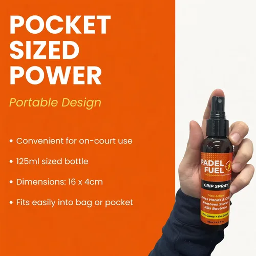 Miniatura 5 de Grip Spray – Fórmula de secado rápido de triple acción – Spray de manos antideslizante para deportes de pádel, tenis, pickleball y raqueta – Agarre