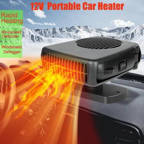 Miniatura 2 de Calentador de coche, calentador de coche portátil de 12 V 200 W que se conecta al encendedor de cigarrillos, descongelador para parabrisas