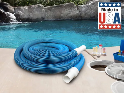 Miniatura 3 de Poolmaster Deluxe Manguera de aspiradora para piscina resistente a aplastamiento, con extremo giratorio, 1 1/2 pulgadas x 45 pies