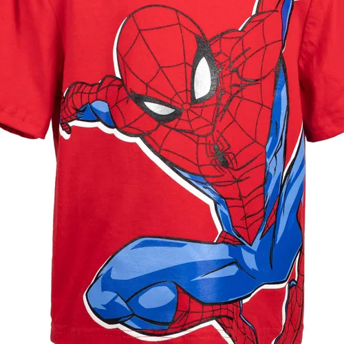 Miniatura 5 de Marvel Conjunto de camiseta de Spider-Man y pantalones cortos de rizo francés para niños pequeños a niños grandes (2T - 10-12)