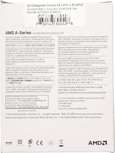 Miniatura 3 de AMD AMD A10 7800 FM2+ Box R7 Series Graphics 3.9 4 Socket FM2+ AD7800YBJABOX