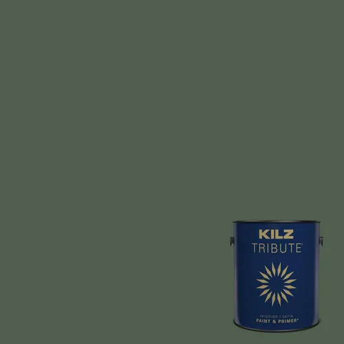 Miniatura 162 de KILZ TRIBUTE Pintura e imprimación, para interiores, semibrillante, Vintage Indigo, 1 galón Índigo Victoria