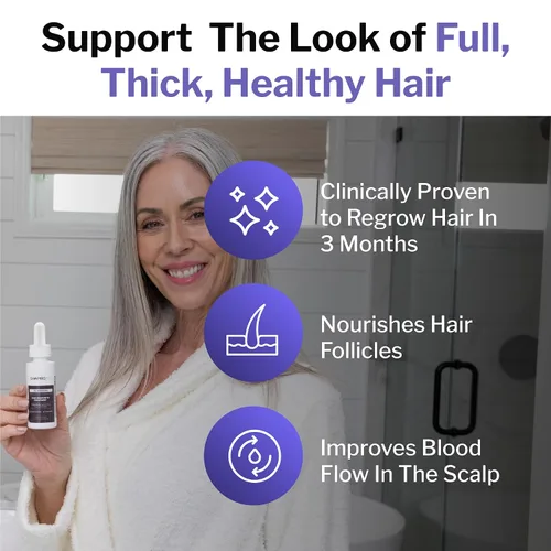 Miniatura 5 de Shapiro MD Hair Growth Experts Minoxidil Solución tópica al 2% para mujeres, el suero promueve el recrecimiento del cabello al reactivar