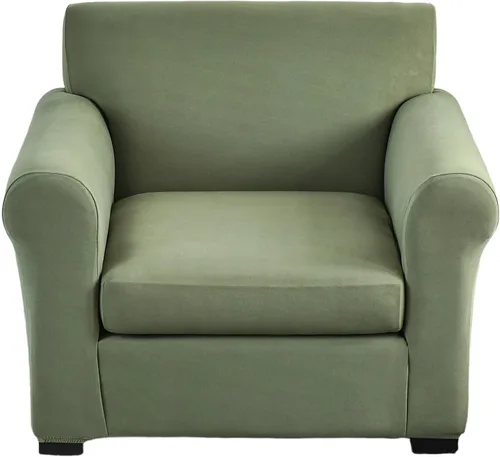 Miniatura 16 de Eco-Ancheng Fundas para silla, funda de sofá con funda de cojín de asiento separada con parte inferior elástica, 1 funda de asiento con brazos