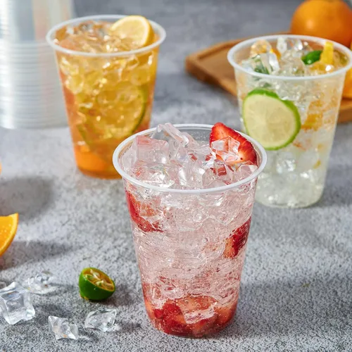 Miniatura 5 de Lilymicky Paquete de 390 vasos de plástico transparente de 16 onzas, vasos de plástico desechables en frío para fiestas, picnic, barbacoa, viajes