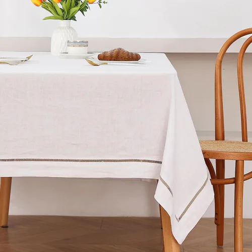 Miniatura 22 de Linen World - Mantel de lino de otoño de 55 x 55 pulgadas, mantel rectangular lavable de lino francés para comedor, al aire libre, bodas