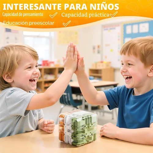 Miniatura 8 de Rompecabezas de cubo 3D para niños de 5-8, 8-12, juego de combinación de colores, juguetes sensoriales educativos, regalo de cumpleaños para niños