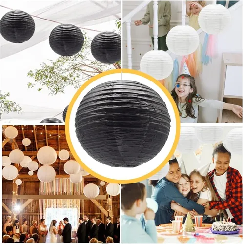Miniatura 6 de 6 linternas de papel decorativas redondas colgantes