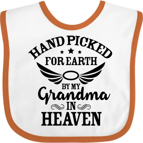 Miniatura 9 de inktastic Handpicked for Earth By My Grandma in Heaven Angel Wings Baby Bib